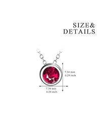 AXELUNA - Collar de plata de ley 925 con circonita cúbica para mujeres y niñas