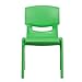 Flash Furniture Green Plastic Stackable School Chair with 15.5'' Seat Height