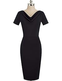 VELJIE - Vestido de fiesta con cuello de vaca para mujer