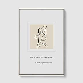 Framed Canvas Home Artwork Decoration Line Art Canvas Wall Art for Living Room, Bedroom - 16x24 inches