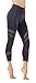 CodeFit Yoga Power Flex Dry-Fit Latest Fade Dye Active Capri with Mesh Compression Pants Workout Leggings (S USA 2-4, CFD25-Black (Fade))