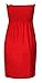 GirlsWalk Women's Plus Size Plain Boob Tube Bandeau Sheering Top Red