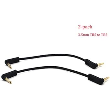 Riipoo 3.5mm AUX Audio Cable - 2-Pack 15cm Dobule 90 Degree Angle 1/8