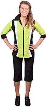 Retro Stylist Wear | Dog Groomer Apparel | Pet Groomers Smocks | Stylist Jacket | Women's Smock - Lime Green Long Sleeve | Size MD