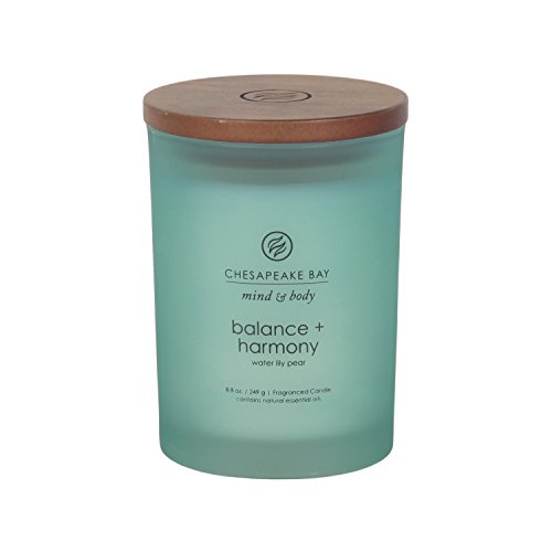 Chesapeake Bay Candle Mind & Body Medium Scented Candle, Balance + Harmony (Water Lily Pear)