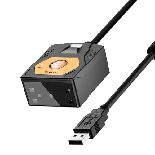 NETUM Scanner per codici a barre fisso NT-480, scanner industriale 1D 2D per codici QR con connessione USB, scanner incorporato con rilevamento automatico per chioschi, trasportatori, POS, produzione