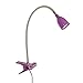 Newhouse Lighting LED Clip on Light/Clamp Lamp/Reading Book Light for Desk, Bed, Office, and Dorm Room, Purple
