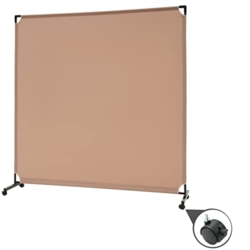 Spurgehom 6FT Single Panel Rolling Room Divider, Partition Privacy