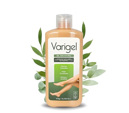 Varigel 475gr – Gel para piernas Cansadas e Hinchazón | Con Castaño de Indias, Hamamelis & Romero | Textura Ligera, Absorcion rápida