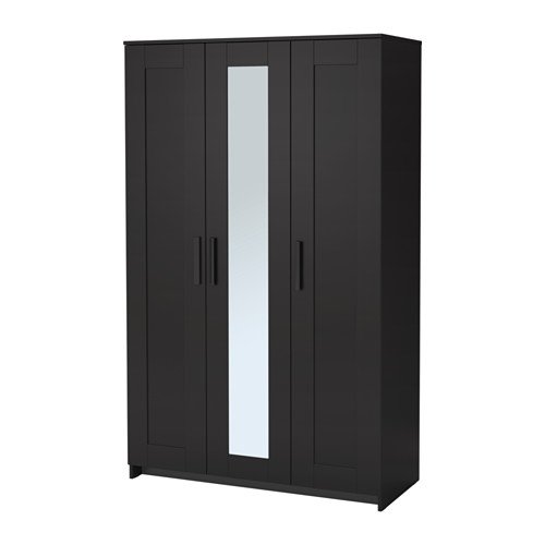 Amazon Com Ikea Wardrobe With 3 Doors Black 2028 81120 218