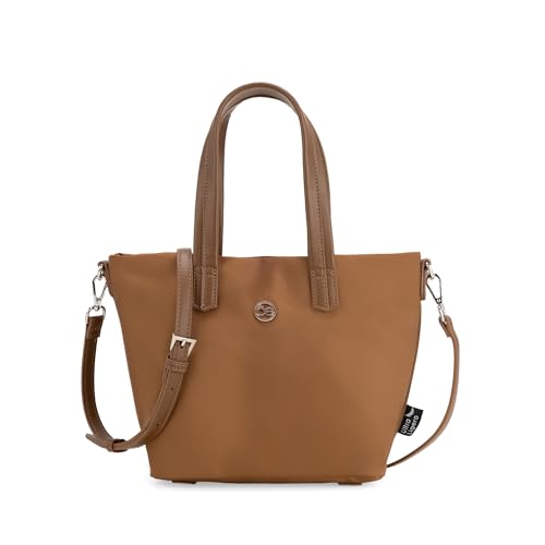 Cloe - Bolsa Tote Chica con Herraje de Monograma para Mujer