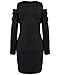 BIUBIU Women's Cold Shoulder V Neck Long Sleeve Bodycon Club Party Dress S-XL