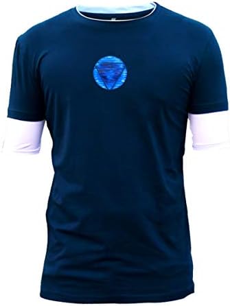 Iron Man Arc Reactor T-Shirt Avengers Night Light Reactor Clothes Short Sleeve Men's Summer 3D Print Slim Cotton T-Shirt Top