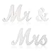 Mrs & Mr Sign Sweetheart Table Decorations - Letters for Wedding Photo Props, Party Banner Decoration (White)