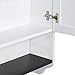 Best Choice Products 19x18in Wooden Wall Mounted Storage Cabinet w/Open Shelf, Versatile Door, White