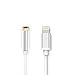 Coopsion iPhone7 Lightning to 3.5mm Female Aux Audio Adapter, AUX Adapter Audio Earphone Adapter for iPhone7, 7Plus, 6 6S 6Plus, iPhone5 5C 5S, iPad and iPod (female silver)