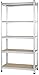 Amazon Basics Medium Duty Storage Shelving Double Post Press Board 5 Tier Shelf, Aluminum, 36 x 18 x 72