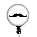 Retractable Badge Reel - Mustache - Badge Holder