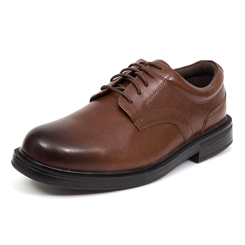 Deer Stags Lisbon Men’s S.U.P.R.O. Sock Dress Oxford - Brown - 15 Wide