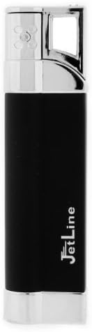 JetLine Slim Jim Single Torch Blue Flame Lighter (Chrome Black) by JetLine Lighters
