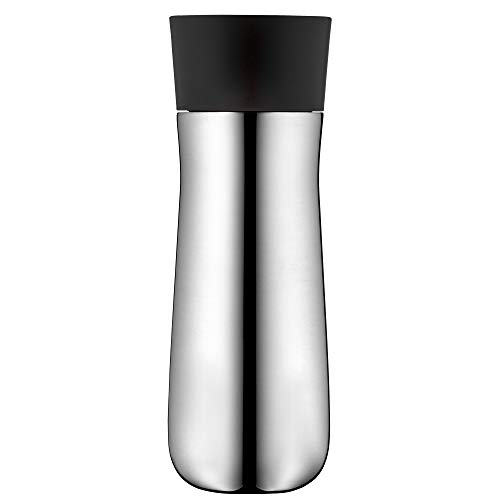 WMF Impulse Isolierbecher 350 ml, Thermobecher mit Automatikverschluss, 360°-Trinköffnung, hält Getränke 8h heiÃ/12h kalt, Silber – Bild 4