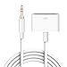 ALife 30 Pin Female Dock Docking Connection to 3.5mm Male Audio Output AUX Cable for iPhone, iPad iPod - 3.3 feet White