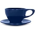 notNeutral Lino Porcelain Cup & Saucer Large Latte 12 oz (Indigo)
