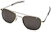 AMERICAN OPTICAL - Original Pilot Aviator Sunglasses with Bayonet Temple and Gold Frame, True Color Grey Glass Polarized Lens