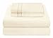 Mezzati Brushed Microfiber Bed Sheet Set - Ultra Soft and Lightweight for Ultimate Sleep Comfort, Wrinkle Free and Color Fade Resistant, 4 Piece Set (Ivory,Queen Size)