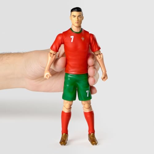 Sockers - Cristiano Ronaldo - Jugador de la SELECCIÓN Portuguesa- Figura de acción de 20 cm - Juguete articulado- fanáticos del Futbol - Regalo para niños Futbol - (CR7)
