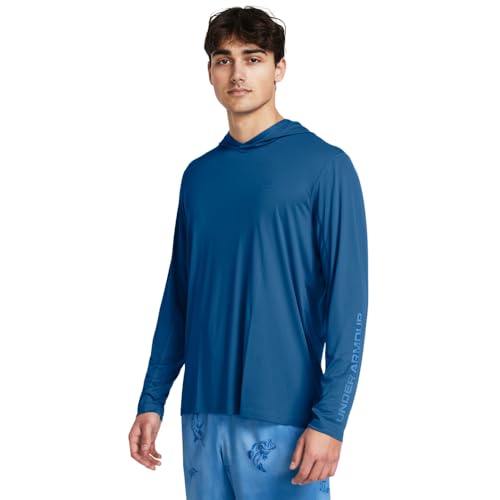 Under Armour Men’s Iso-Chill Shorebreak Hoodie, (406) Photon Blue / / Viral Blue, Large