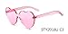 GIFIORE Heart Sunglasses for Women Cute Rimless Heart Shaped Sun Glasses Candy Color Shades (Pink)