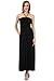 Sakkas 5026 Comfortable Jersey Feel Solid Color Smocked Bodice String Halter Maxi / Long Dress - Black / X-Large