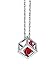 Red Diamond Cube Crystal Car Rear View Mirror Charms, Bling Car Accessories, Sun Catcher Hanging Ornament w/Chain, Car Charm & Home Decor Ornament (Red)