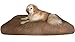 Dogbed4less XXL Orthopedic Extreme Comfort Memory Foam Dog Beds for Large Dog, Waterproof Internal Cover and Machine Washable External Cover, 55X37 Pet Pillow, Brown