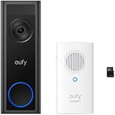 eufy Security C31 2K Dual-Power Video Doorbell (Wired 16-24V/Battery) with Chime-Human Detection, 24/7 Continuous Recording, 