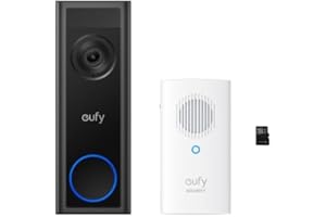 eufy Security C31 2K Dual-Power Video Doorbell (Wired 16-24V/Battery) with Chime-Human Detection, 24/7 Continuous Recording, 