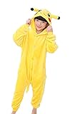 Tonwhar Pikachu Costumes for Children Kids Cuddly Onesie Pajamas (125(height:53.14