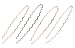 L. Erickson Metal Wave Headband 4-Pack - Gold/Silver/Rose Gold/Gunmetal