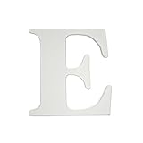 White Uppercase Wood Letter E Wall Hanging