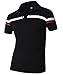 Men 's cotton casual polo short - sleeved t shirt-Black-L