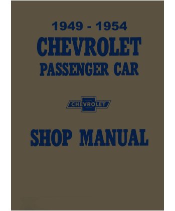 1949 1951 1952 1953 1954 CHEVROLET Shop Service Manual