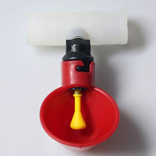 Yardwe Geflügeltränke Automatische Huhn Wasser Feeder Trinker 15MM 10 Stück (Rot) – Bild 3