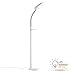 Aglaia LED Reading Floor Lamp, Dimmable Standing Lamp with Gooseneck for Living Room, Eye-Cared Touch Control Light, 11W, 3 Color Modes, 4-Level Dimmer – White