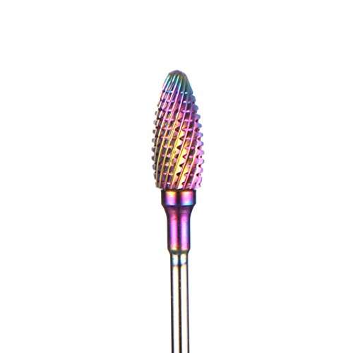 Sunsee 1PC Blue Nano Coated Carbide Nail Drill Bit Gel Remove Polishing (D)