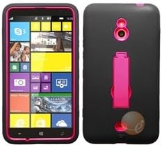 ASMYNA Hot Pink/Black Symbiosis Stand Protector Cover compatible with Nokia 1320 (Lumia 1320)