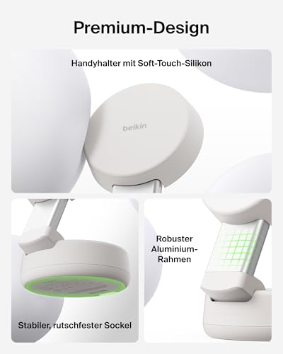 UltraCharge Pro MagSafe Ladegerät, Induktive Ladestation, Qi2.2 25W Verstellbarer 2-in-1 Wireless Charger für iPhone 17, Apple Watch Series 10, Pixelsnap usw. (Inkl. 45-W-Netzteil) – Sandfarben