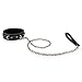 Super Soft Leather Fur Collar Choker with Leash Chain Necklace for Women Ladies