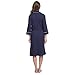 M&M Mymoon Womens Cotton Robe Soft Breathable Kimono Robes Knit Bathrobe Loungewear Short Sleepwear (Navy Blue, L)