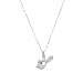 Spinningdaisy Silver Plated Mounted Play Bunny Boy with Heart Necklace